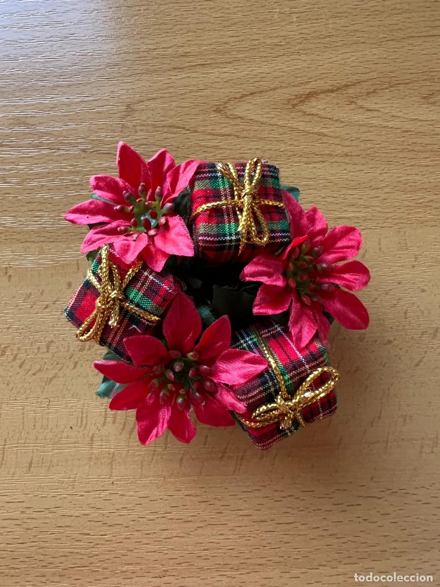 Statuine di Presepe: ADORNO NAVIDAD - FLORES Y PAQUETES DE REGALO CON TELA ESCOCESA