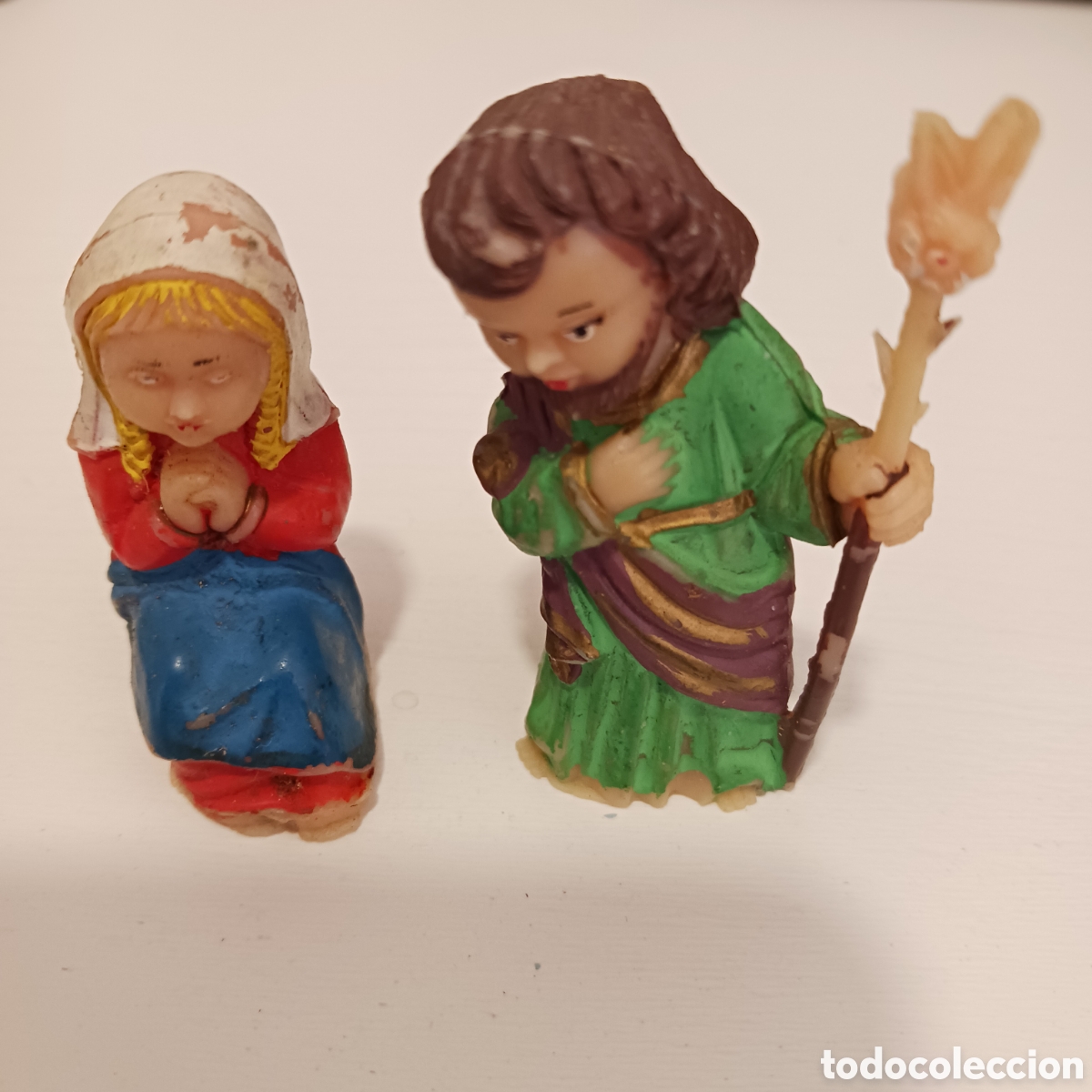 Statuine di Presepe: Sant Jos&eacute; y Virgen Maria
