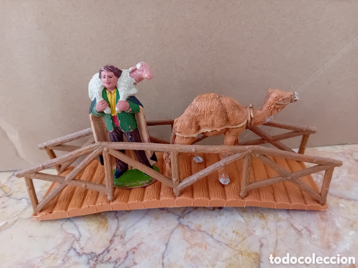 Figuren f&uuml;r Weihnachtskrippen: Lote figuras belen pastor oveja camello puente