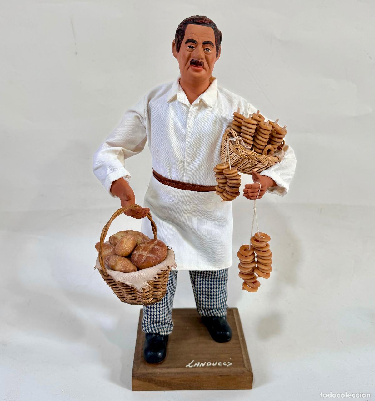 Figuras de Pres&eacute;pios: Santon el panadero de Landucci - figura de Bel&eacute;n de La Provenza (Francia)