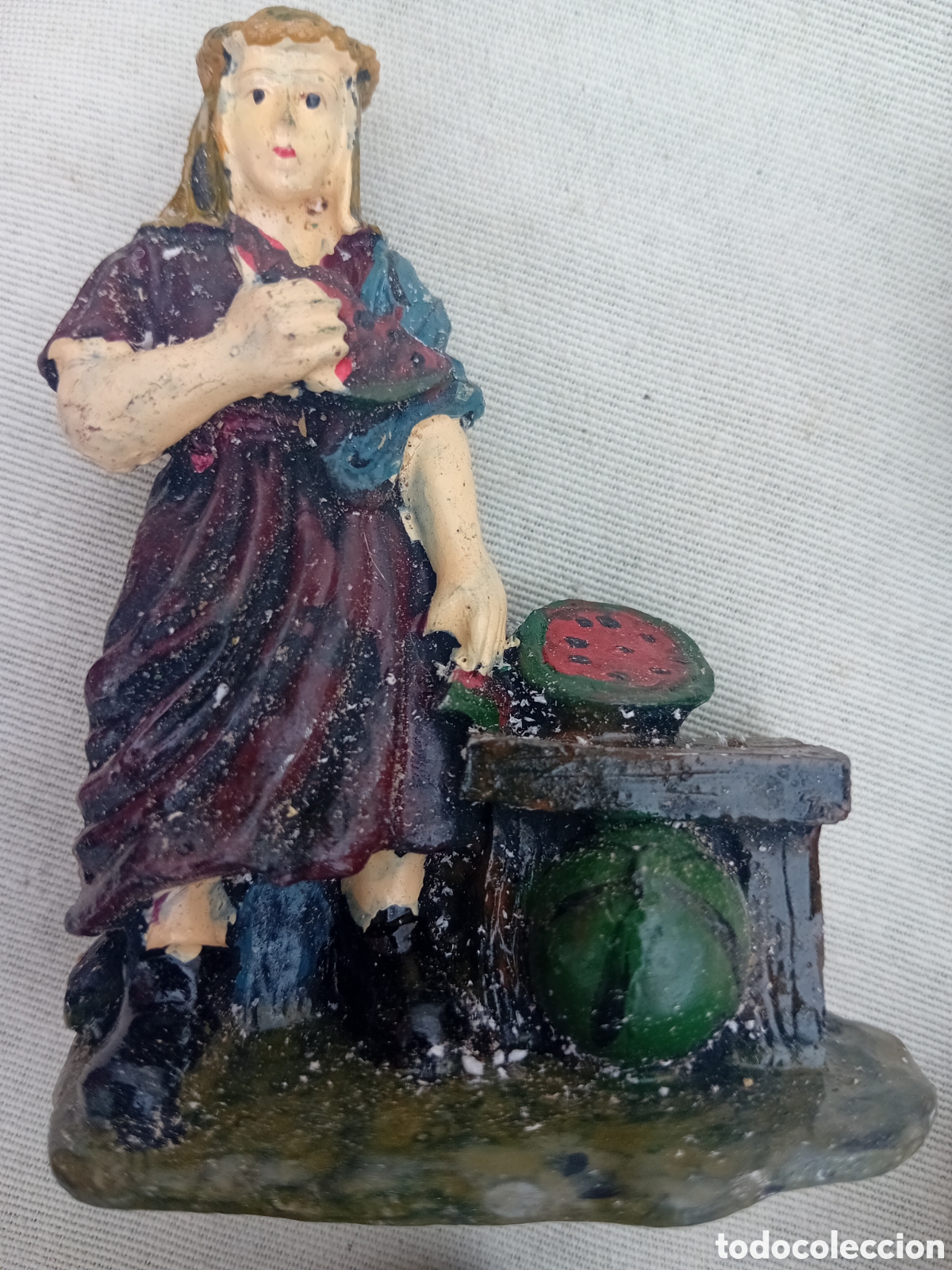 Figuren f&uuml;r Weihnachtskrippen: figura belen terracota hombre frutero sand&iacute;a