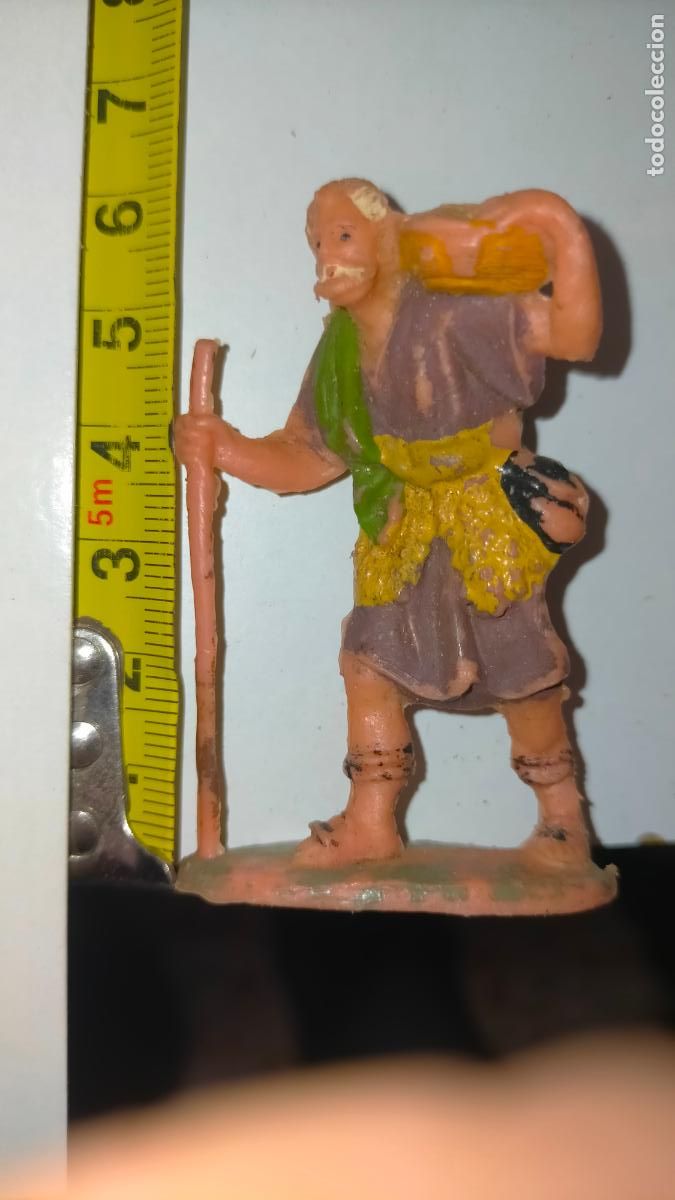 Figuren f&uuml;r Weihnachtskrippen: Figura de portal de bel&eacute;n antigua pl&aacute;stico diro