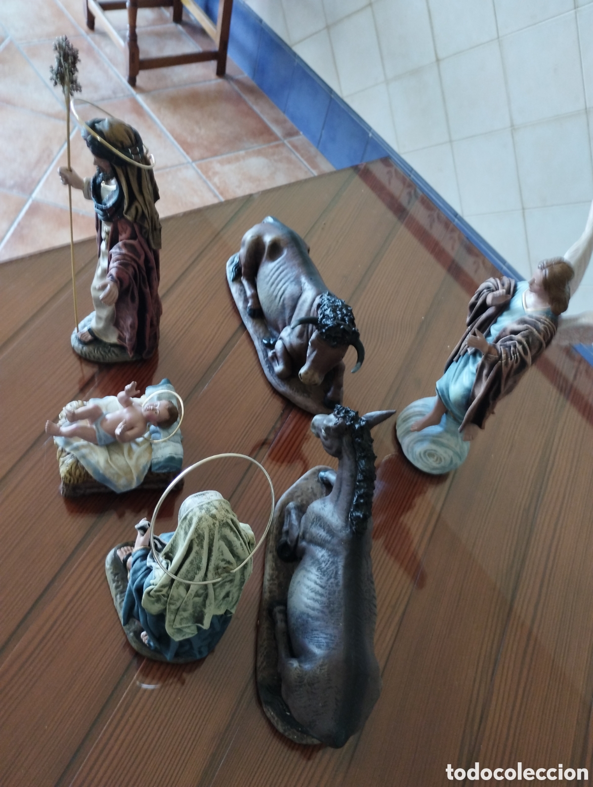 Figuras de Bel&eacute;n: Nacimiento lienzado de 27ctm - Foto 2