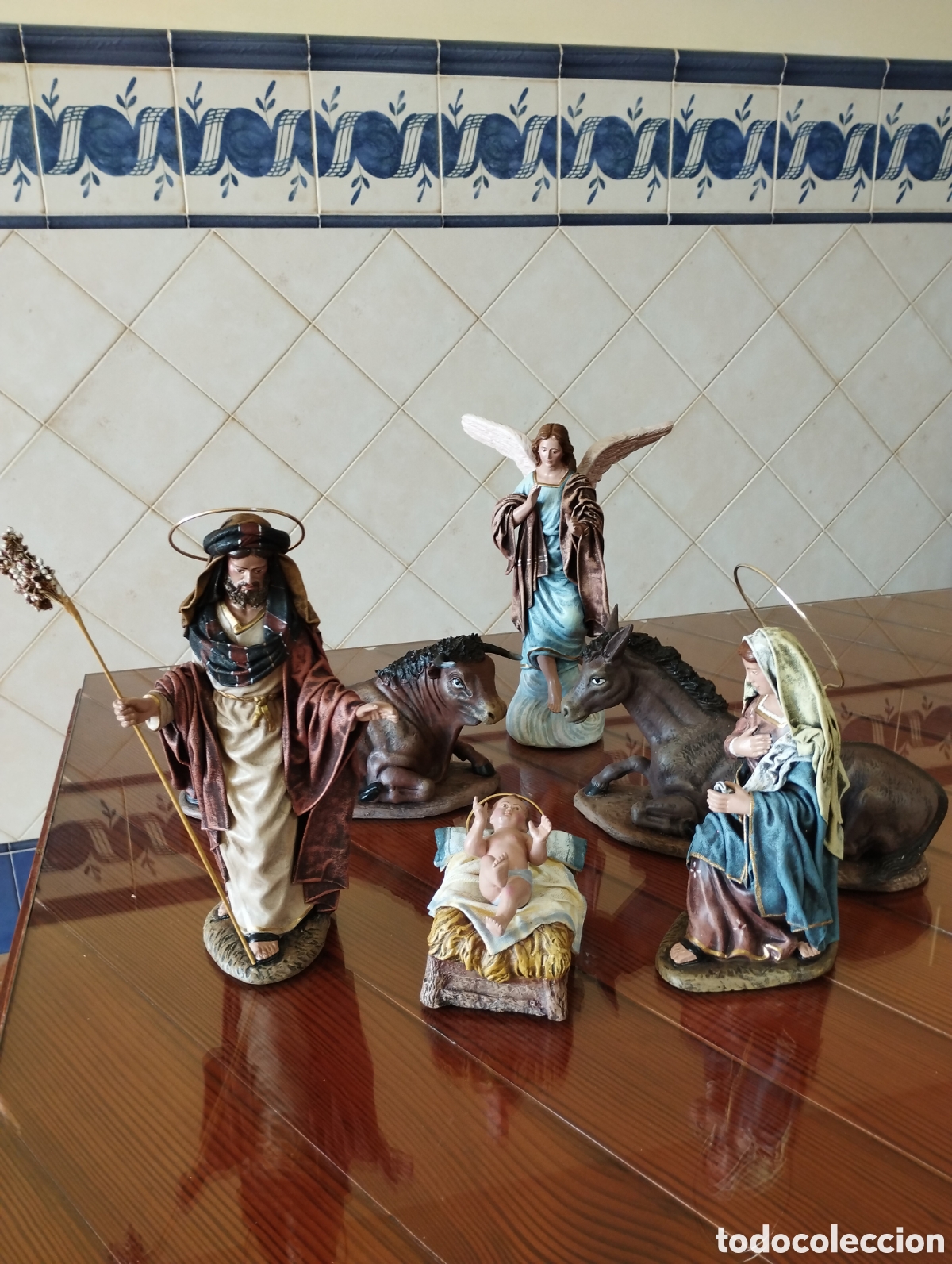Figuras de Bel&eacute;n: Nacimiento lienzado de 27ctm - Foto 1