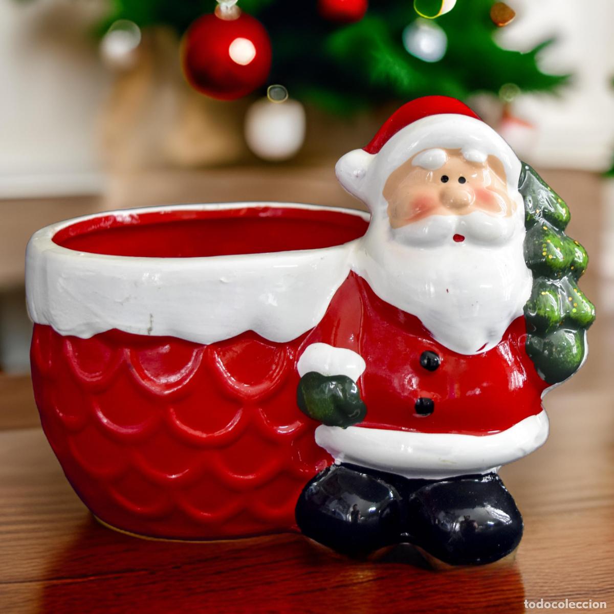 Figuras de Bel&eacute;n: Macetero navidad Pap&aacute; Noel - Foto 1