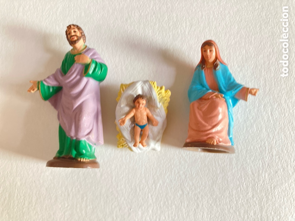 Figuras de Pres&eacute;pios: 12 Figur&agrave;s de Belen BP de plastico 8 cm