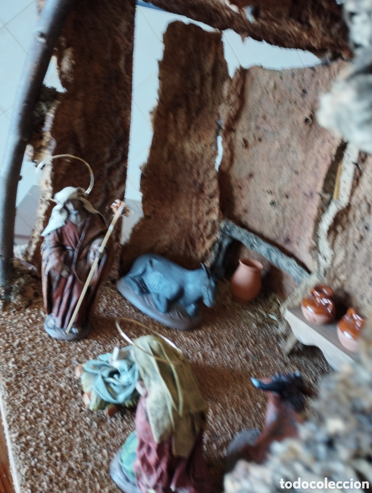 Figuras de Bel&eacute;n: Nacimiento lienzado de 17cm - Foto 2