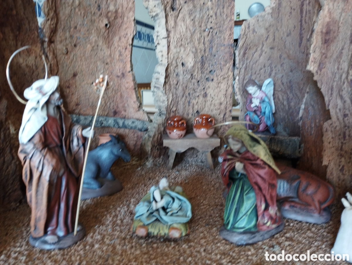 Figuras de Bel&eacute;n: Nacimiento lienzado de 17cm - Foto 1