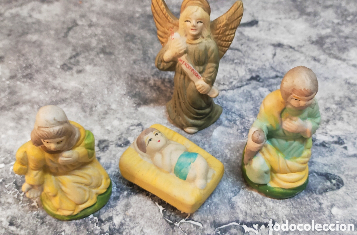 Figuras de Pres&eacute;pios: Peque&ntilde;o bel&eacute;n pesebre nacimiento