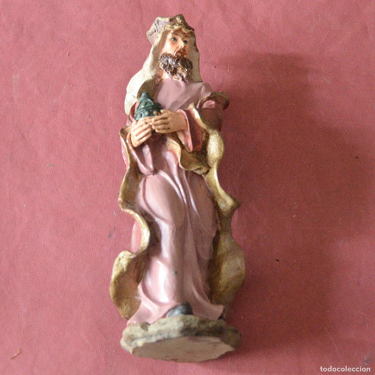 Figuras de Bel&eacute;n: REY MAGO - FIGURA DE PASTA DE 21CM APROX - PARA BELEN O PESEBRE