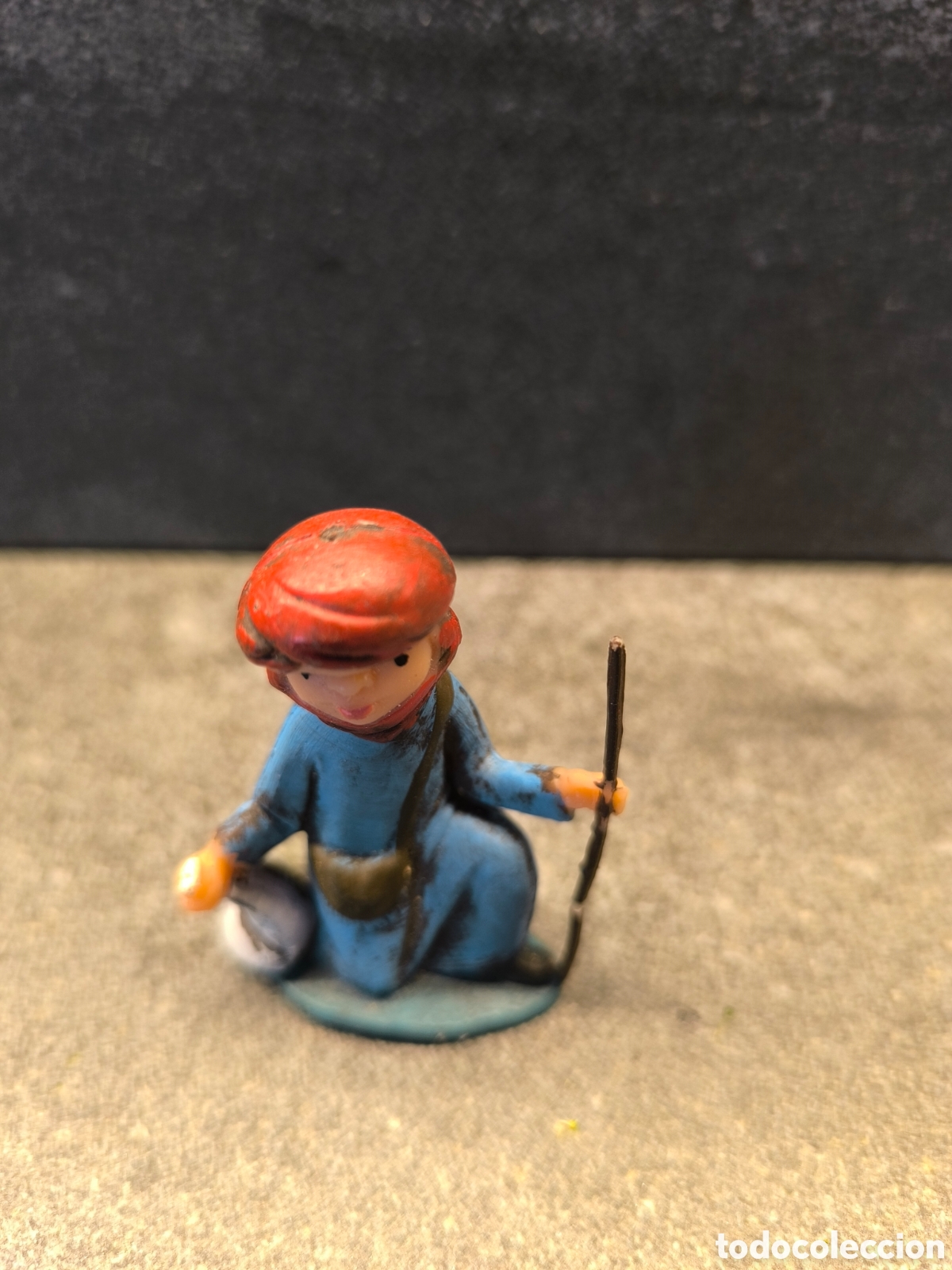 Figuras de Pres&eacute;pios: Bel&eacute;n nacimiento pesebre mirete pastor 8cm