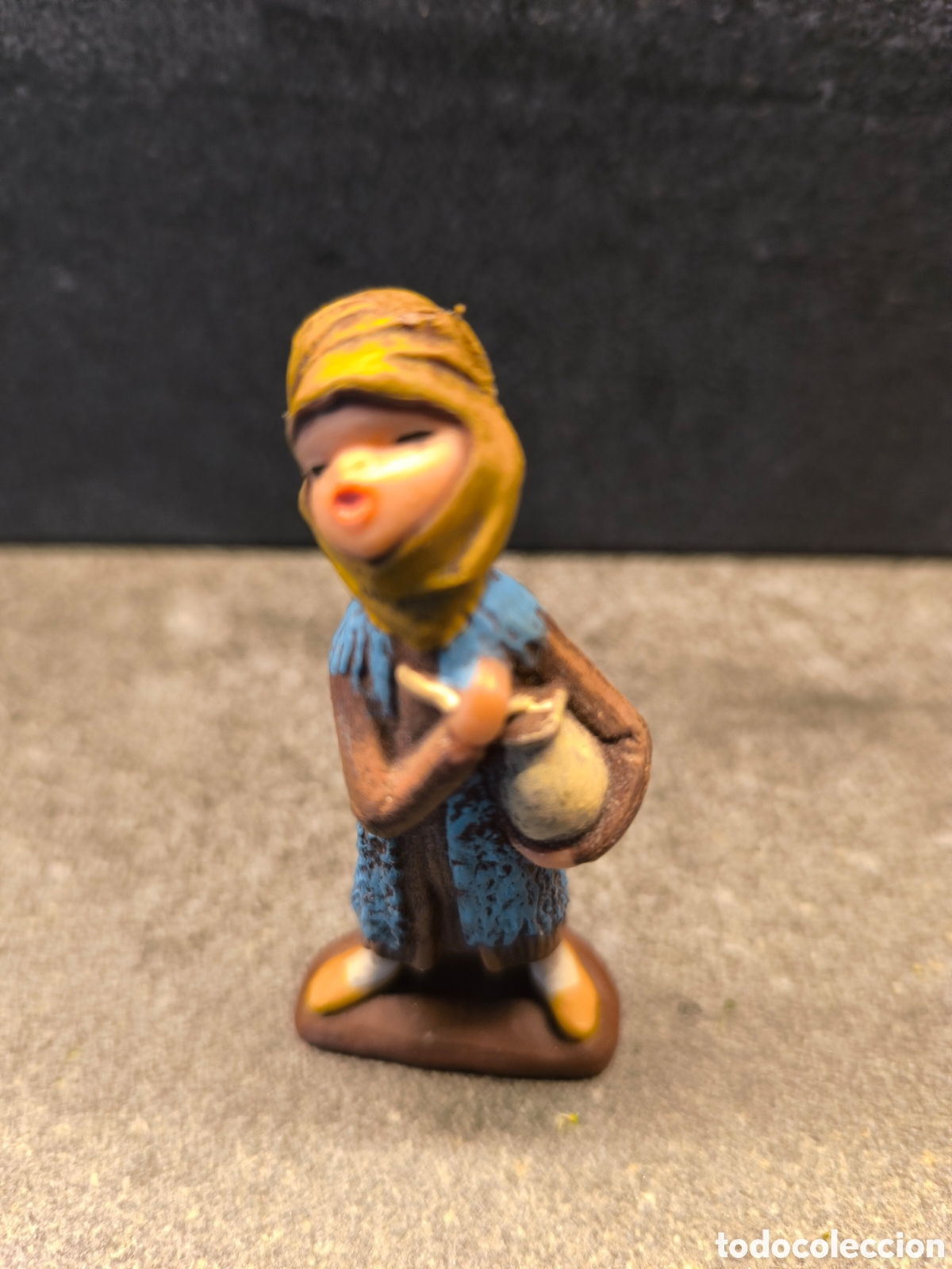 Figuras de Pres&eacute;pios: Bel&eacute;n nacimiento pesebre mirete pastor 8cm