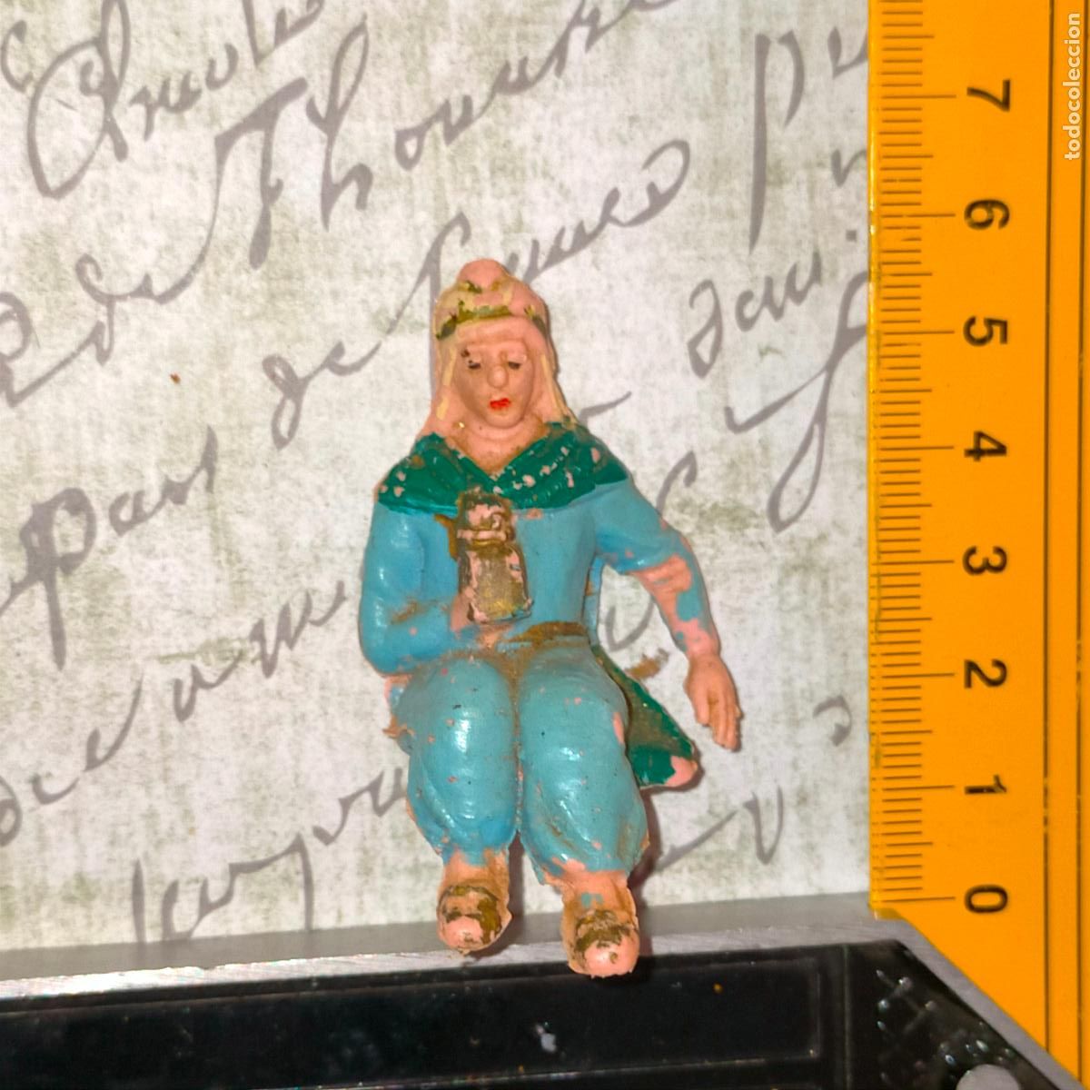 Figurines pour Cr&egrave;ches de No&euml;l: antigua figura de portal de belen nacimiento plastico duro