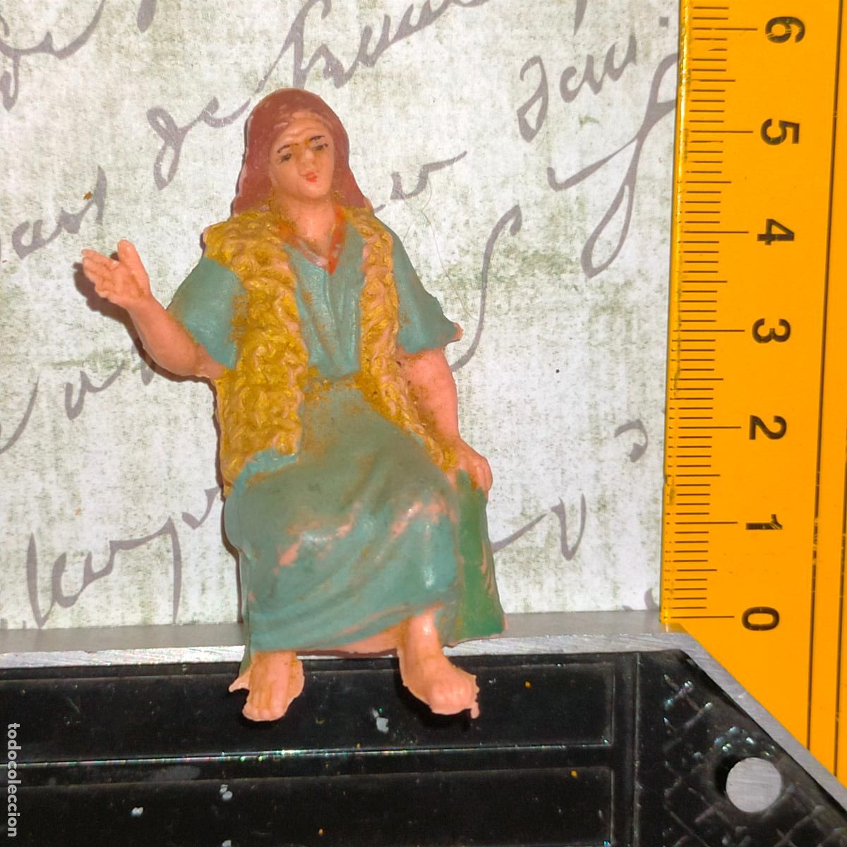 Figurines pour Cr&egrave;ches de No&euml;l: antigua figura de portal de belen nacimiento plastico duro