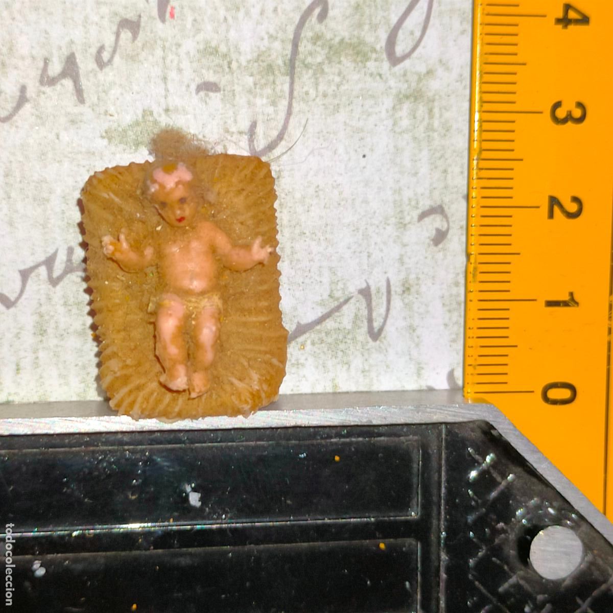 Figuras de Bel&eacute;n: antigua figura de portal de belen nacimiento plastico duro NI&Ntilde;O JESUS