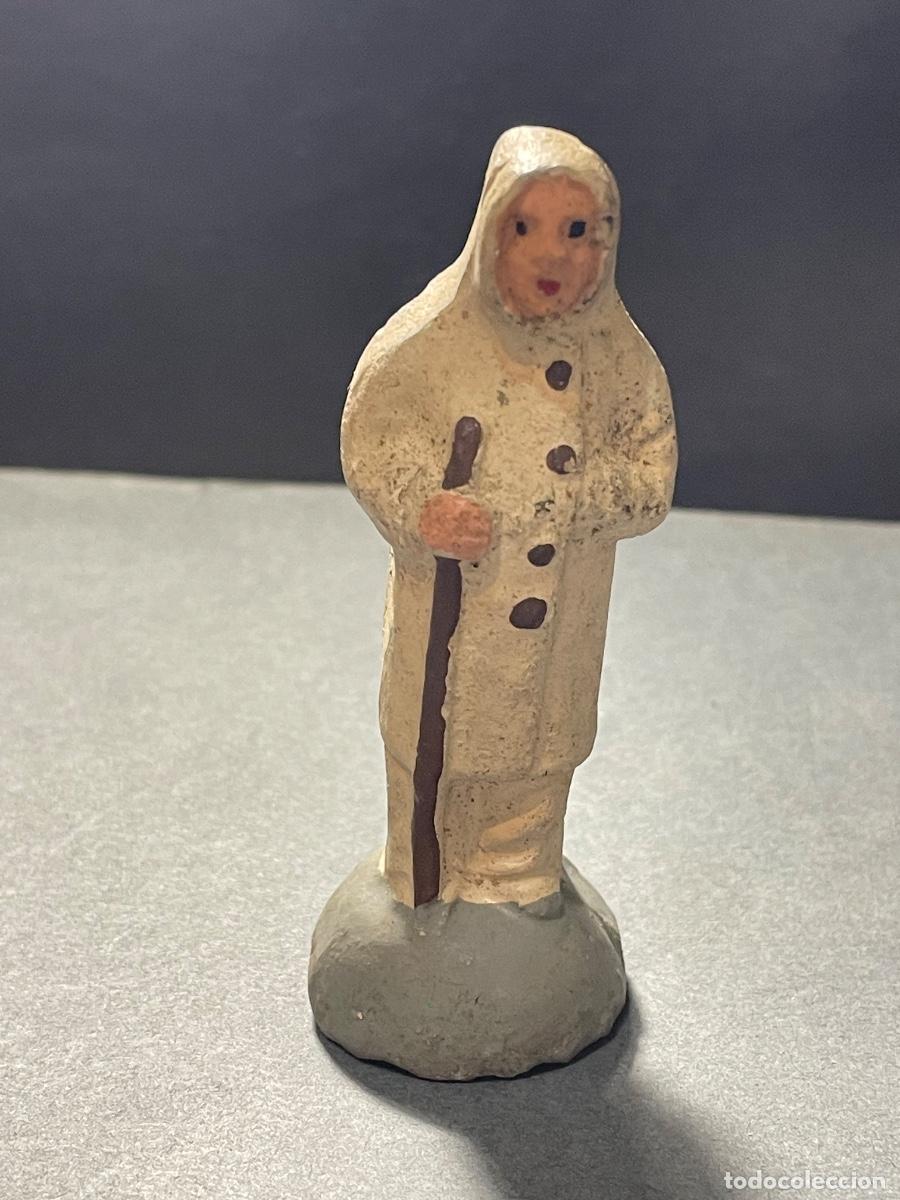 Figuren f&uuml;r Weihnachtskrippen: ANTIGUA FIGURA DE BELEN DE BARRO - TREMENTINNAIRE - 8 CM. ESTADO EL QUE SE VE EN LAS IMAGENES