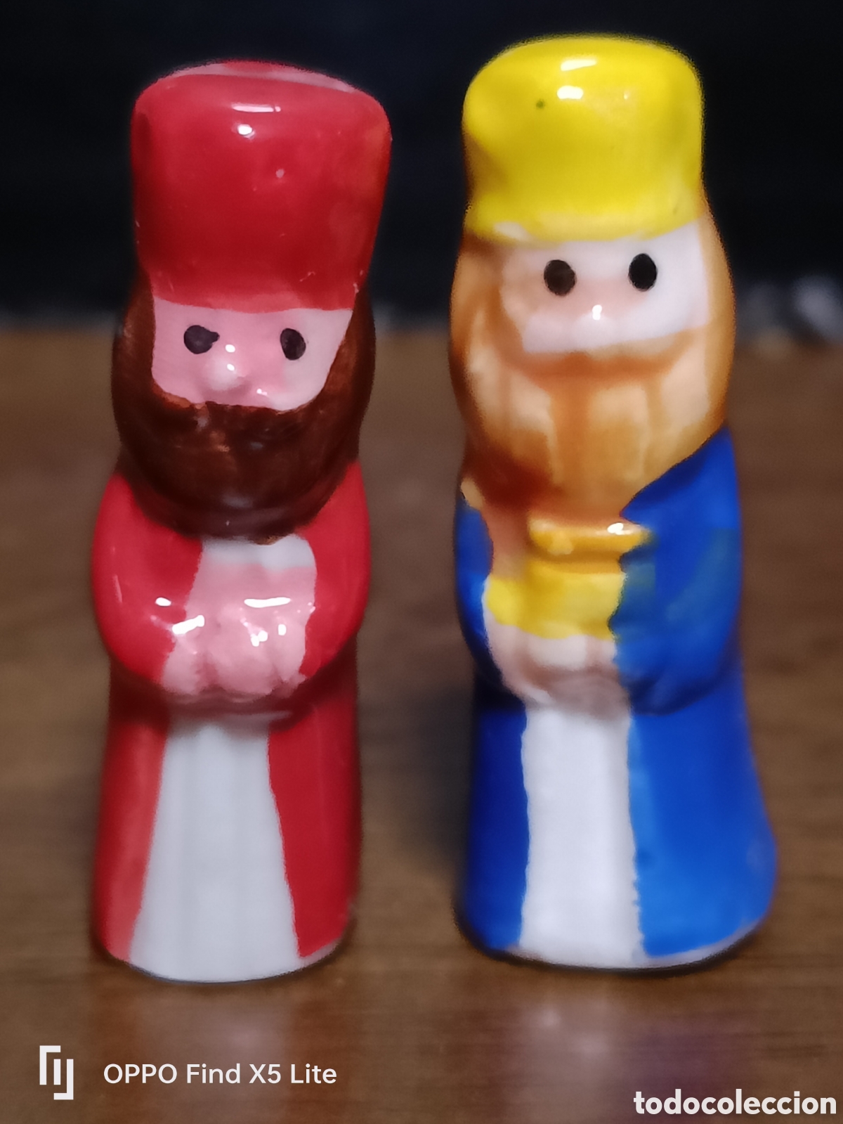 Figuras de Bel&eacute;n: 2 Figuras Cer&aacute;micas -Rosc&oacute;n de Reyes- - Foto 1
