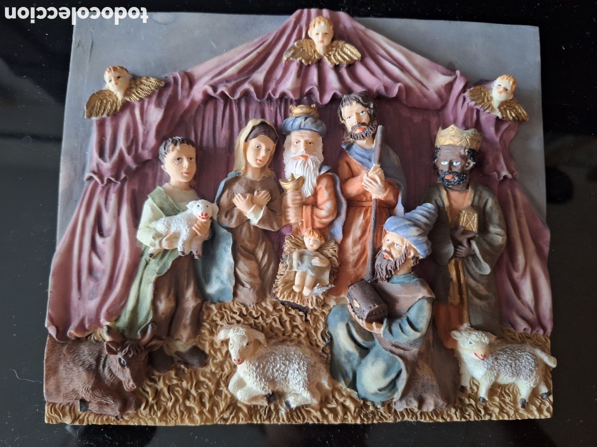 Figuras de Bel&eacute;n: Cuadro en relieve con bel&eacute;n - Foto 1