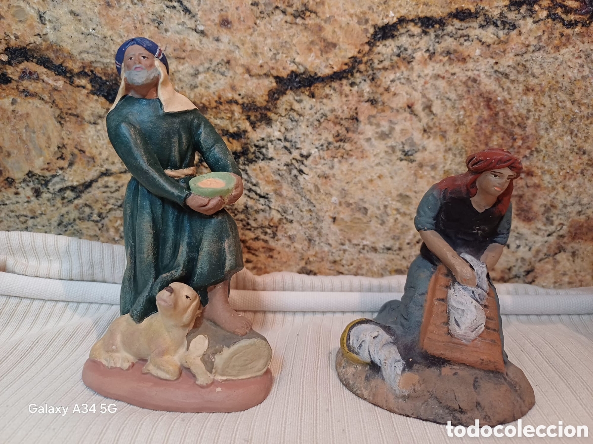 Figuras de Bel&eacute;n: PASTOR Y LAVANDERA 13 Cm - Foto 1