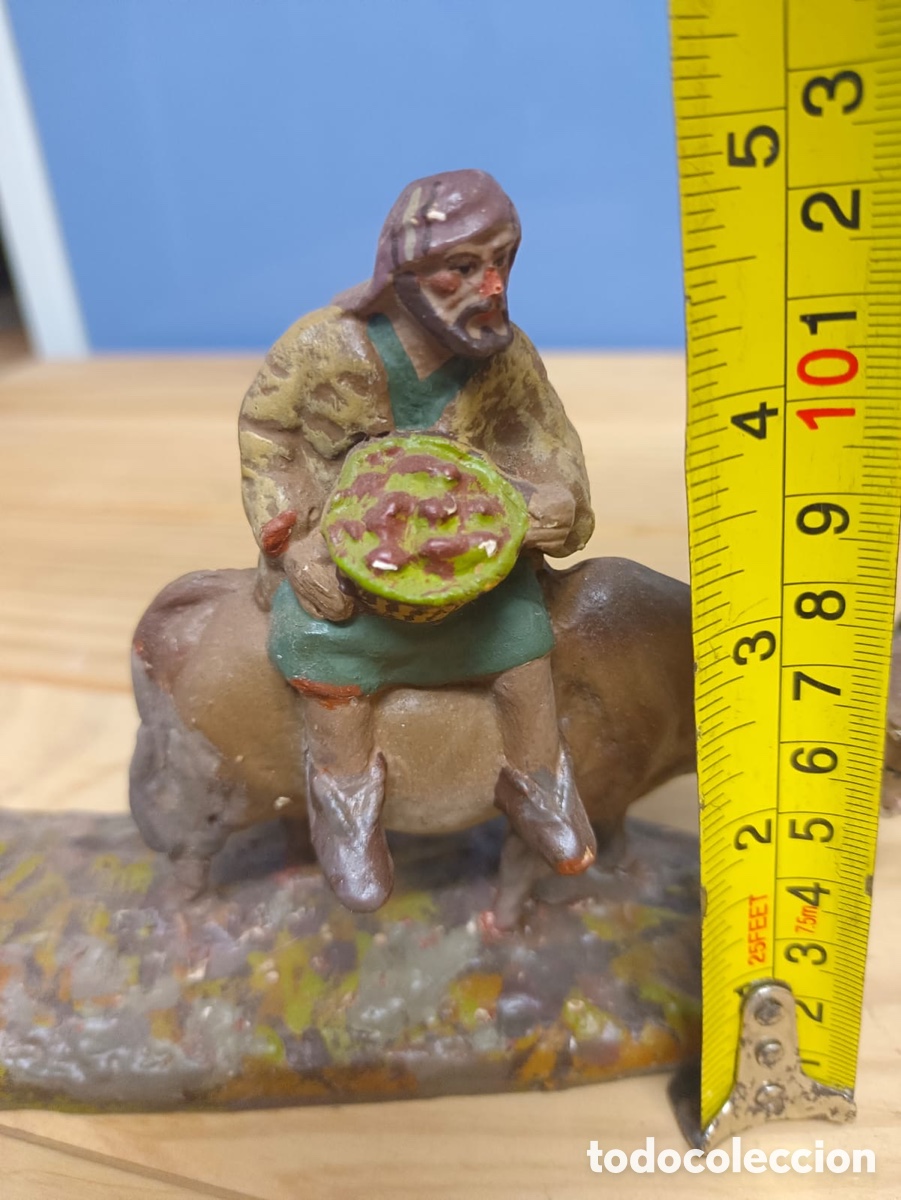 Figuras de Bel&eacute;n: Pastor con buey Olot - Foto 2