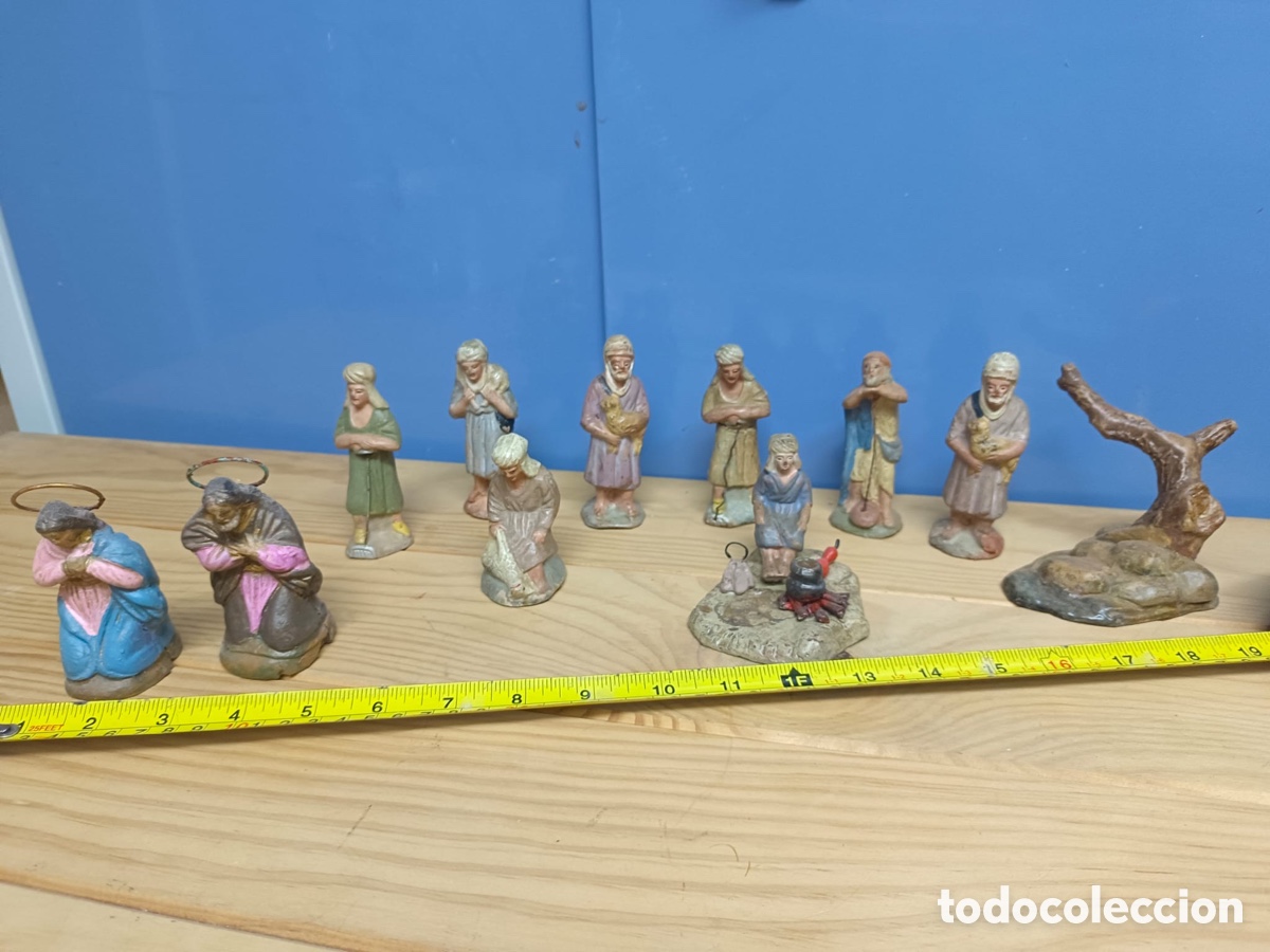 Statuine di Presepe: Bel&eacute;n nacimiento misterio antiguo original