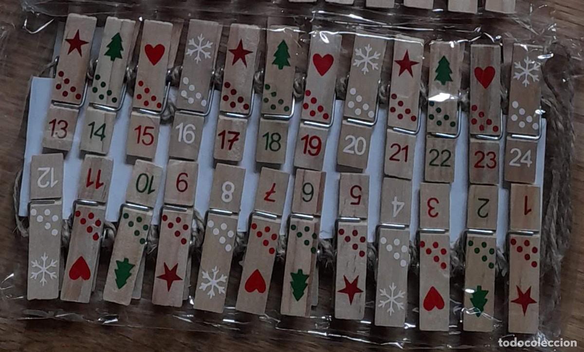 Figuras de Bel&eacute;n: Calendario de Adviento de pinzas de madera - Foto 1