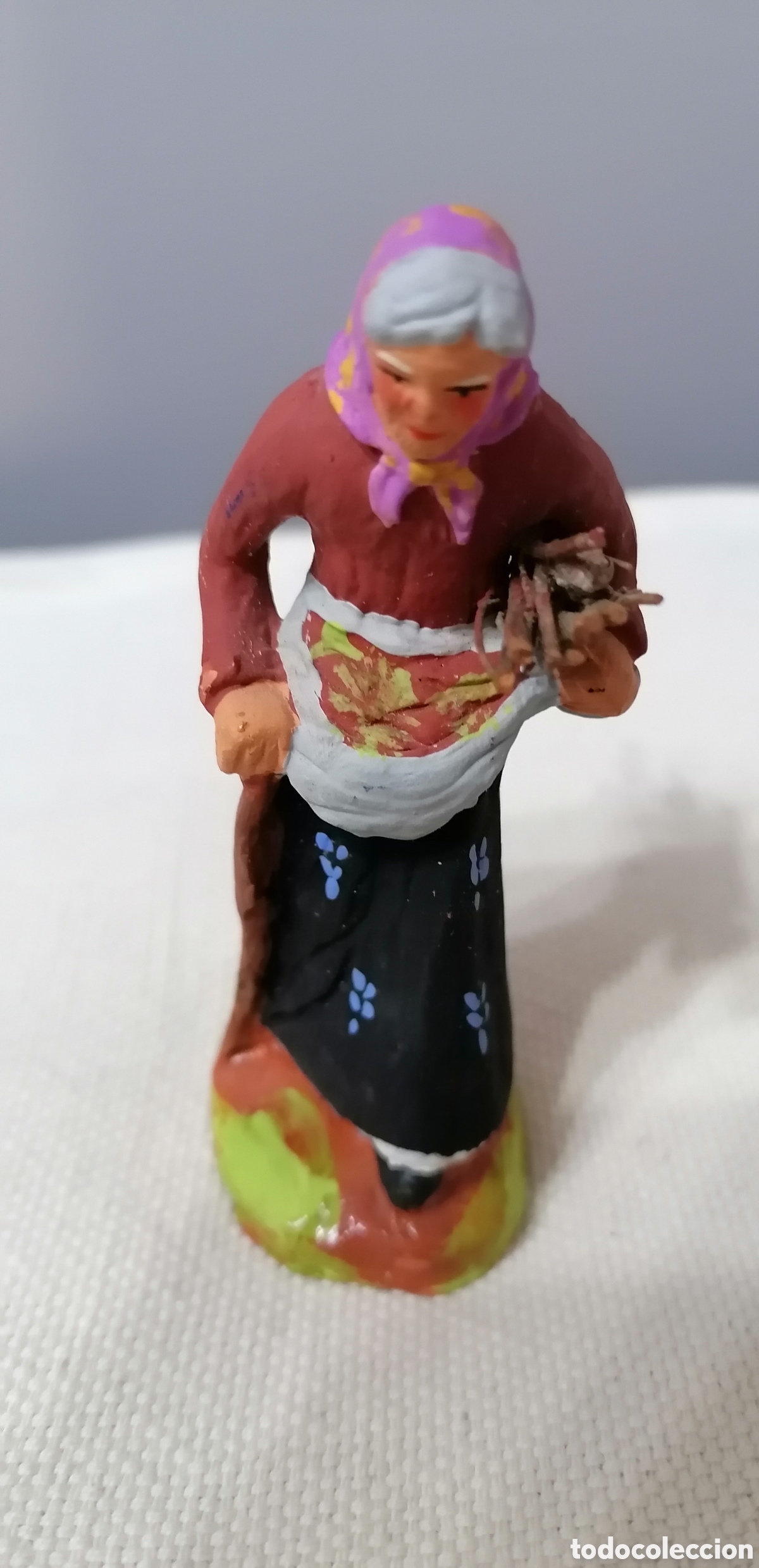 Figuren f&uuml;r Weihnachtskrippen: FIGURA DE ARCILLA DE BELEN - SANTON PROVENZAL - Fouque 9 cm