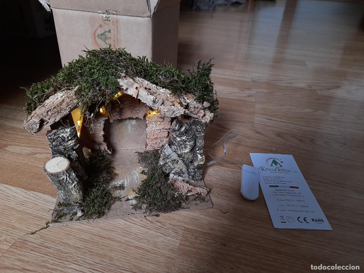 Figuras de Bel&eacute;n: Portal de Belen de madera con luces - Foto 3