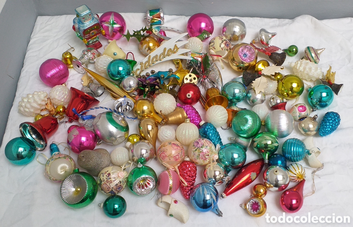 Figuras de Bel&eacute;n: Bolas y adornos antiguos de Navidad - Foto 1