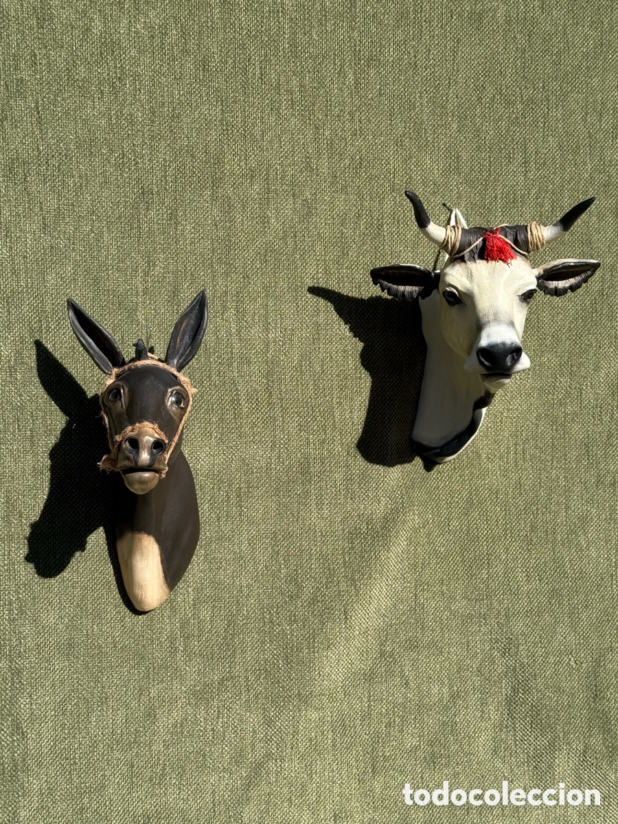 Figuras de Bel&eacute;n: Cabezas de buey y mula - Foto 1