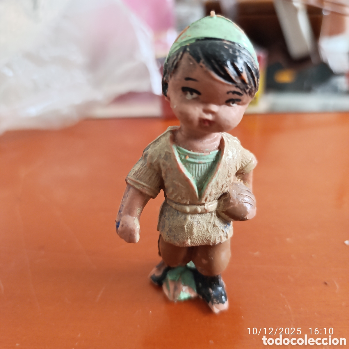 Figuras de Pres&eacute;pios: Bel&eacute;n Cabezones Puig ,figura pastor, nacimiento Ferrandiz a&ntilde;os 70