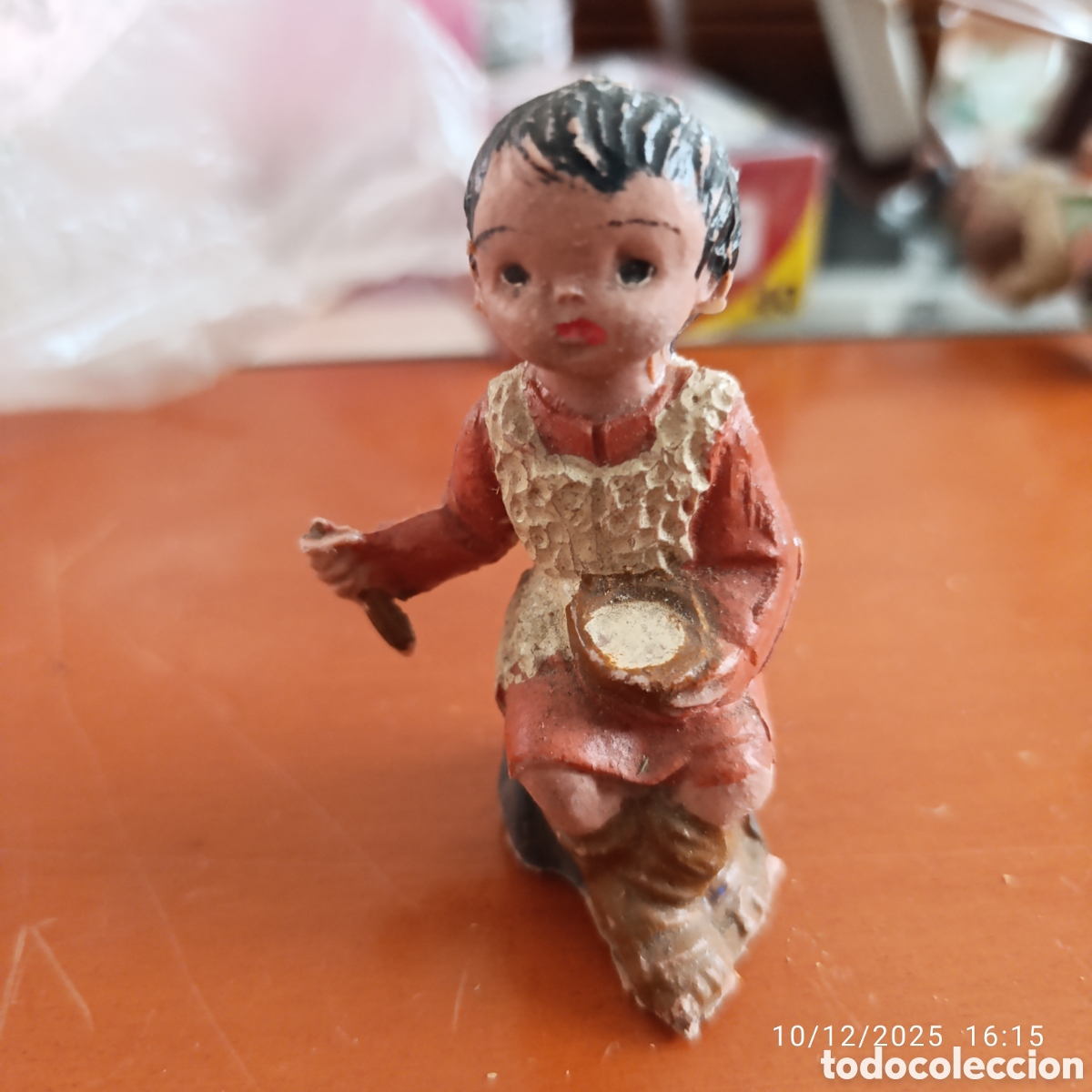 Figuras de Pres&eacute;pios: Bel&eacute;n Cabezones Puig ,figura pastor, nacimiento Ferrandiz a&ntilde;os 70