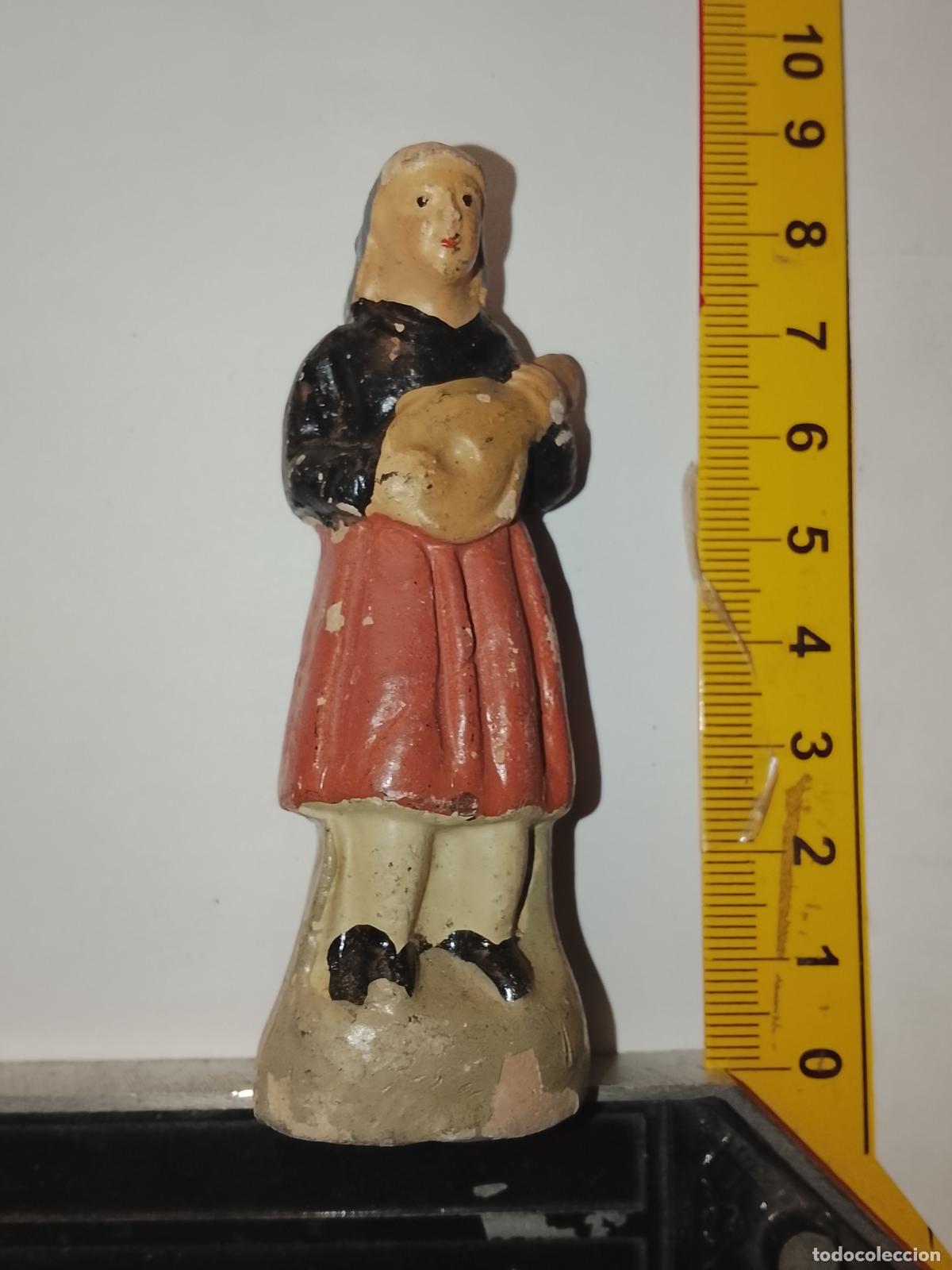 Figurines pour Cr&egrave;ches de No&euml;l: antigua figura para portal de belen barro terracota - pintada