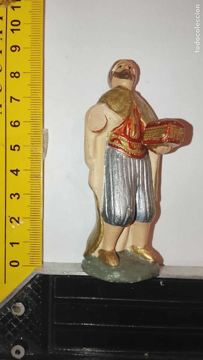 Figuras de Pres&eacute;pios: antigua figura para portal de belen barro terracota - pintada SAN JOSE - ESTILO ANGEL MARTINEZ