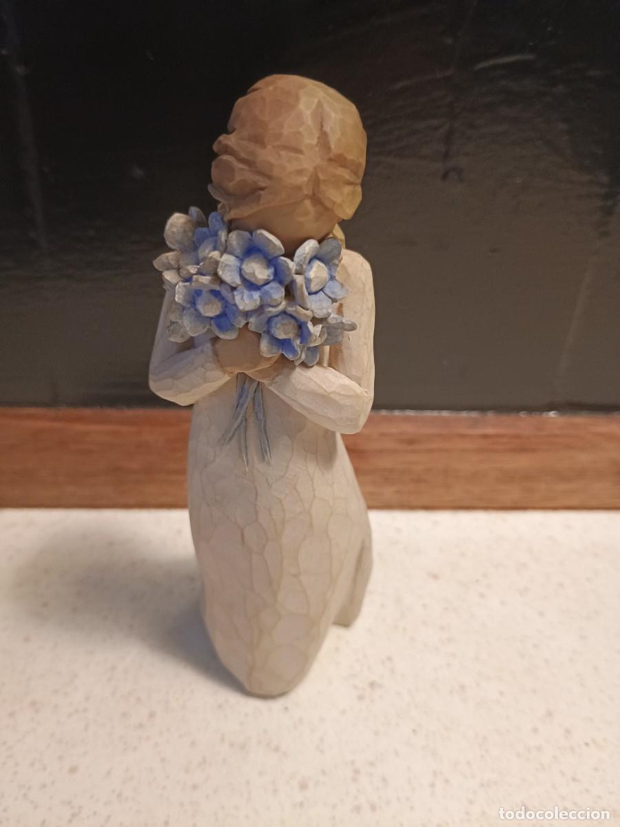 Figuras de Bel&eacute;n: Willow tree figure blue flowers - Foto 1