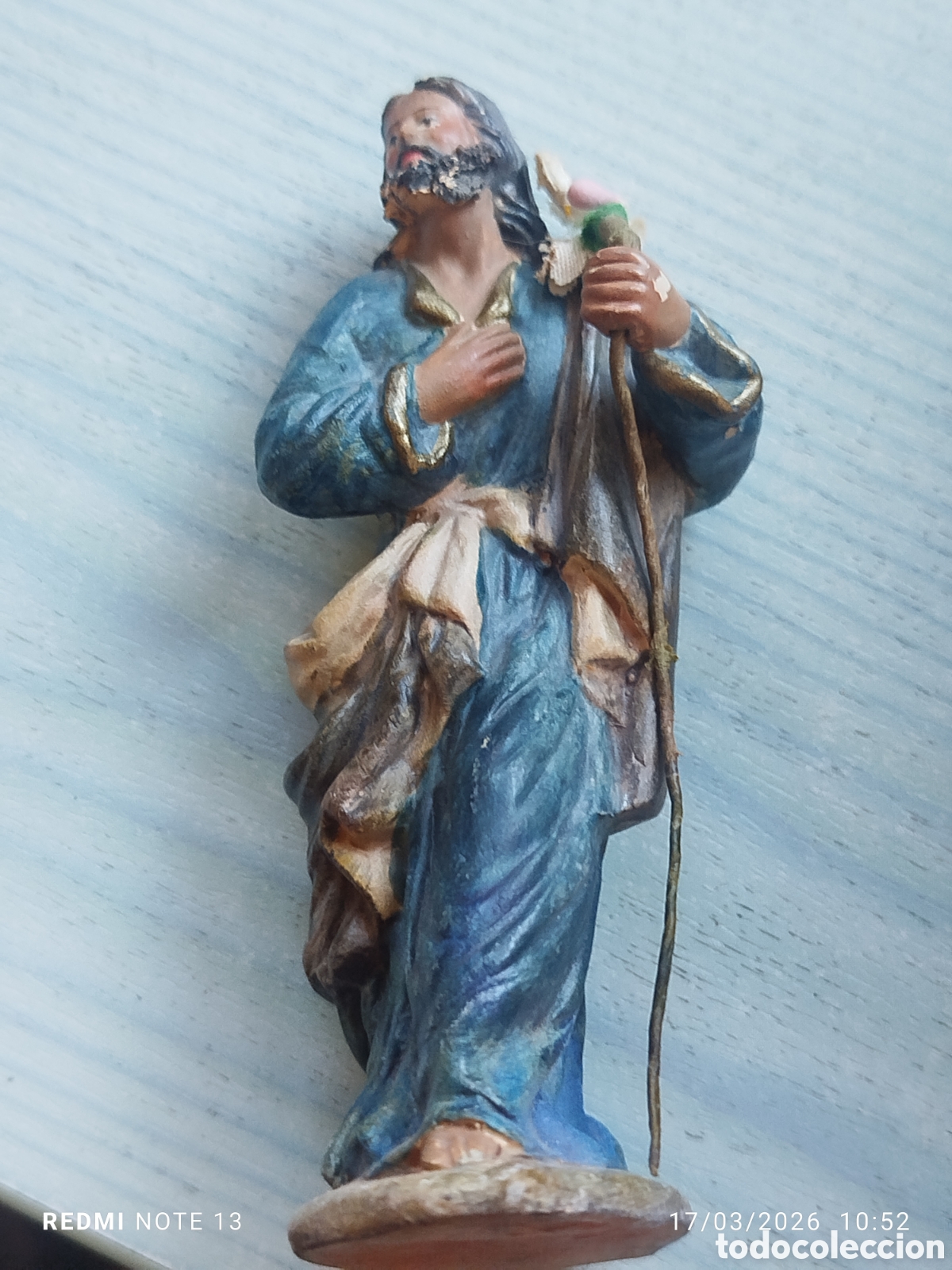 Figuras de Bel&eacute;n: figura barroo terracota san jose 12 cm