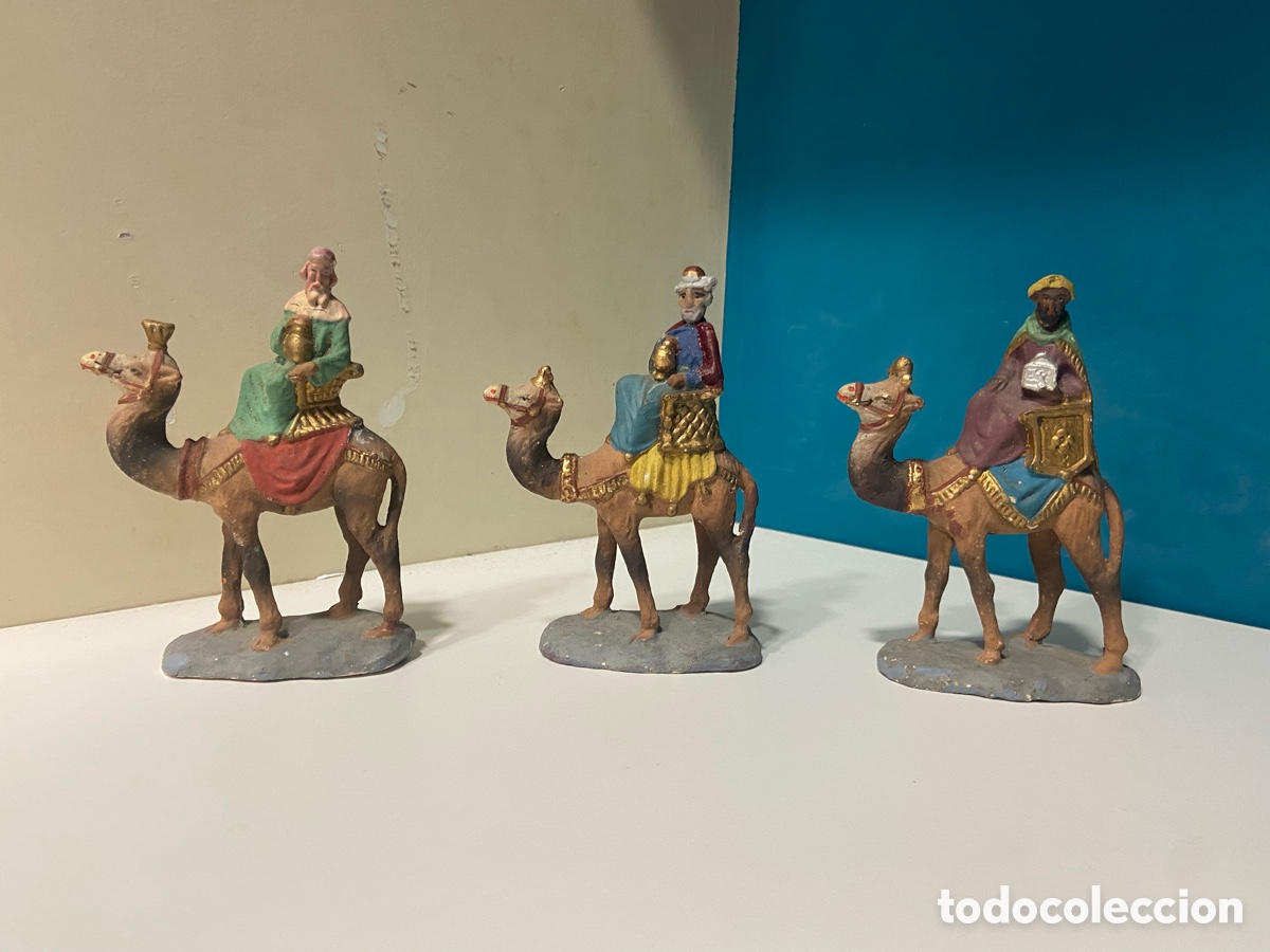 Figuras de Bel&eacute;n: Reyes magos camello Belen