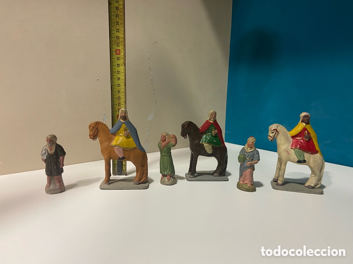 Figuras de Bel&eacute;n: Reyes magos a caballo - Foto 1