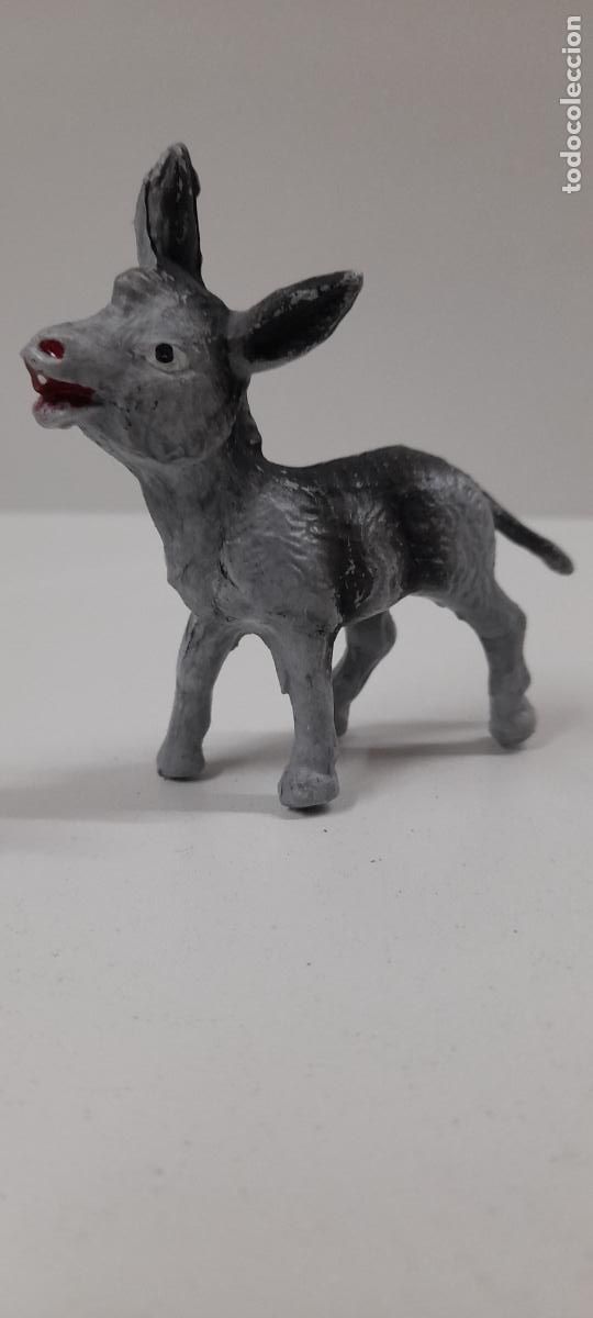 Figuras de Bel&eacute;n: BURRO FIGURA DE BELEN SERIE CABEZONES - CABEZUDOS . REALIZADA POR PECH FERRANDIZ . ORIGINAL A&Ntilde;OS 70