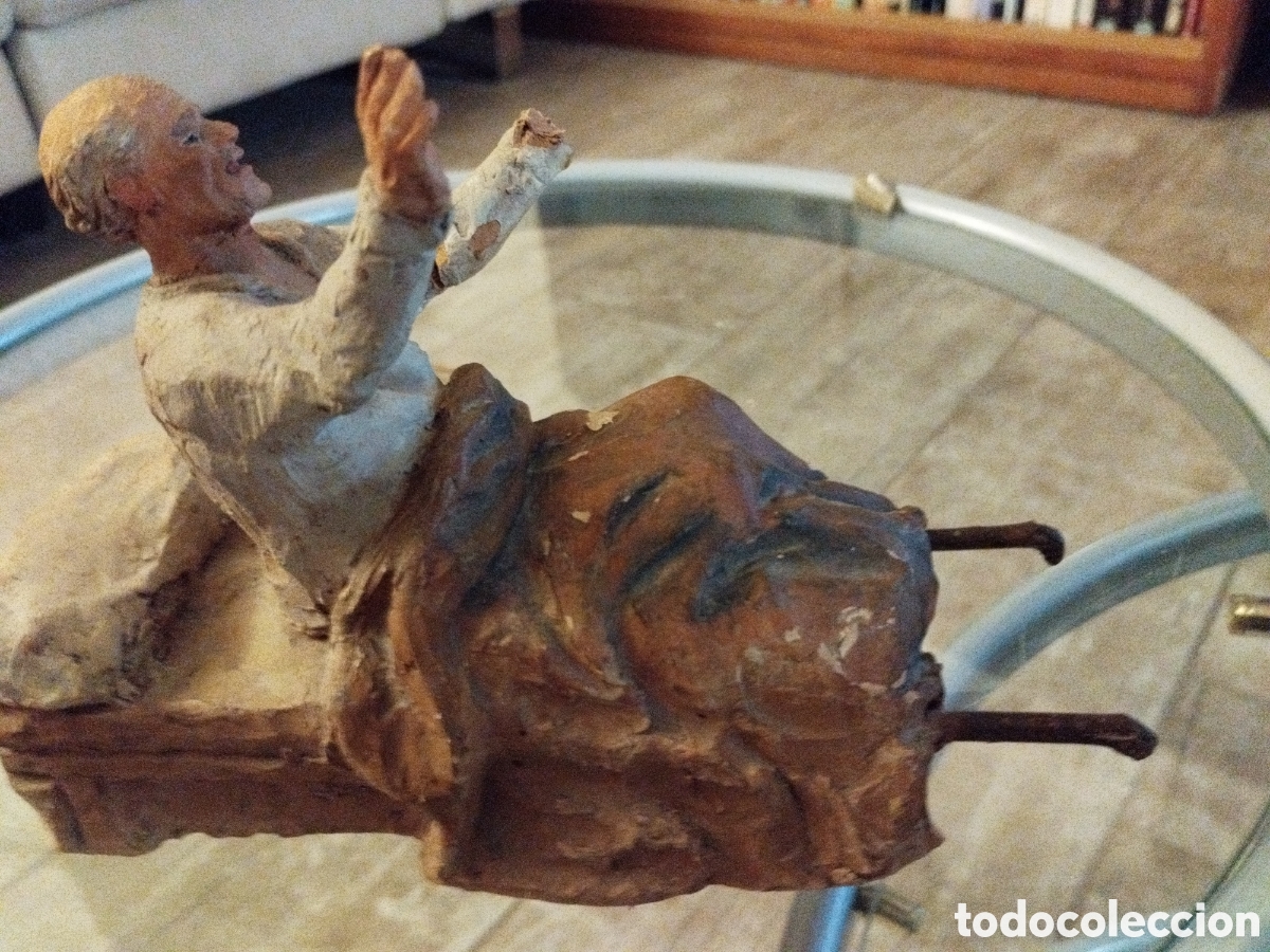 Figuras de Bel&eacute;n: *ENFERMO EN CA&Ntilde;ILLA. (Rf168/.)