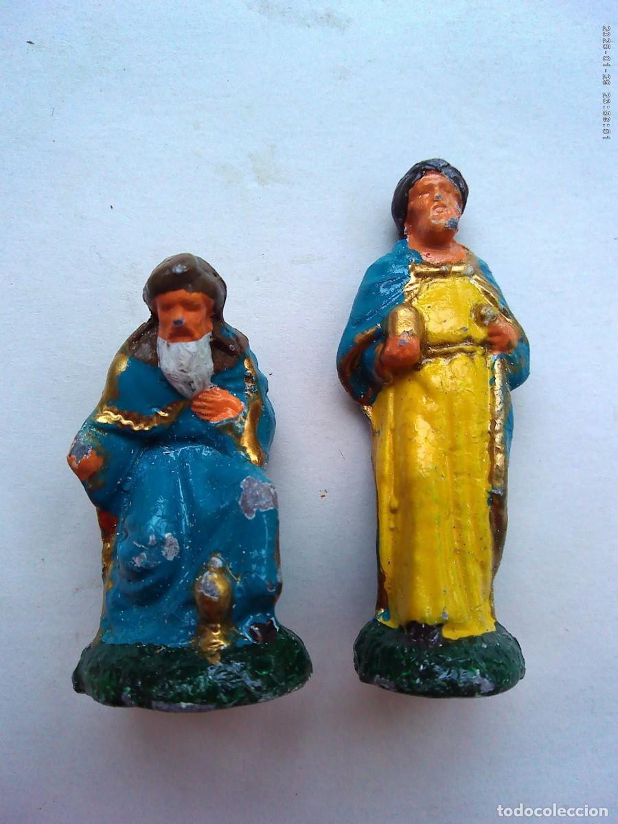 Figuras de Bel&eacute;n: LOTE DE 2 FIGURAS DEL BELEN : REYES MAGOS . &iexcl; DE PLOMO !!