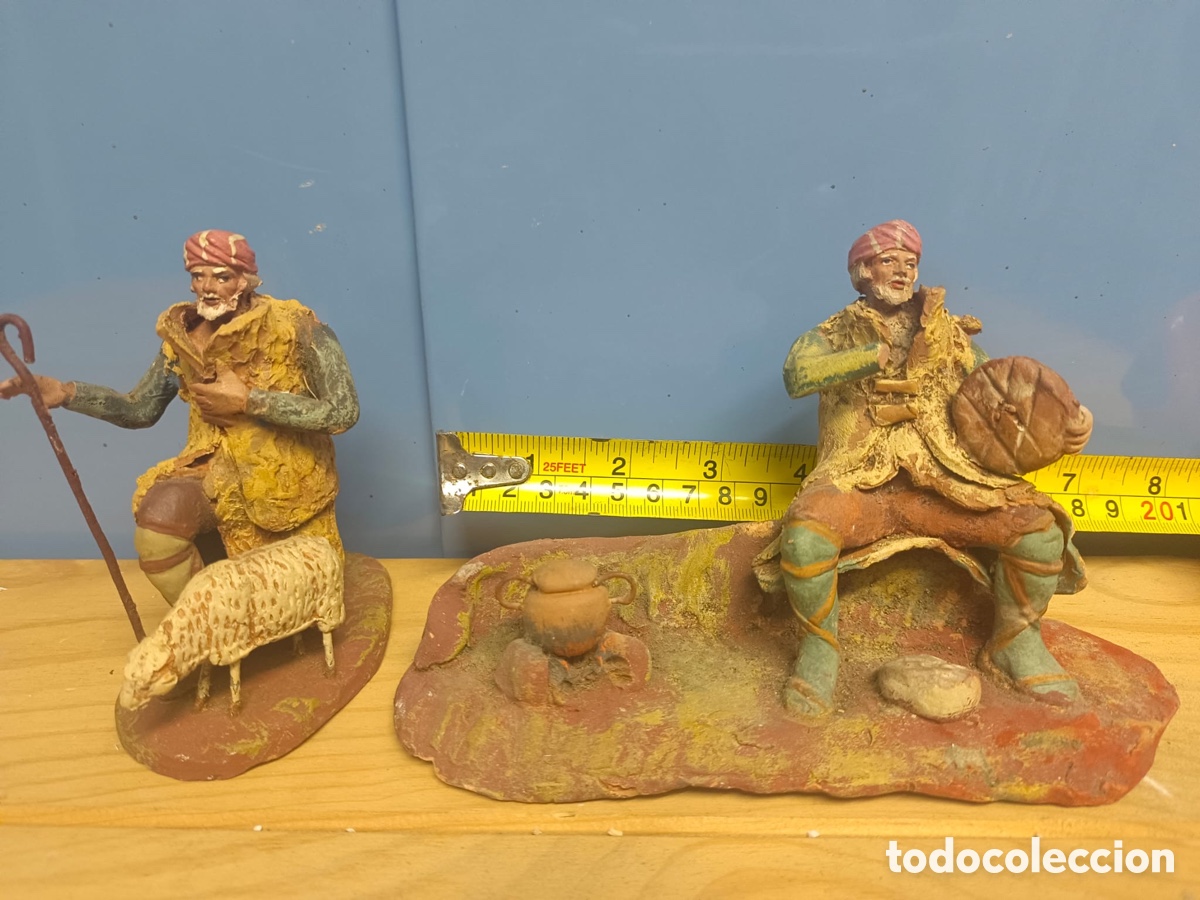 Figuras de Bel&eacute;n: Belen pastores barro - Foto 1