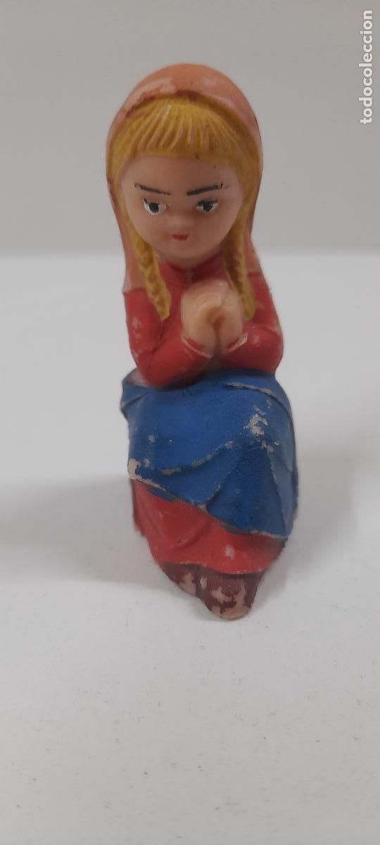 Figuras de Bel&eacute;n: VIRGEN MARIA . SERIE CABEZONES - CABEZUDOS . REALIZADA POR PECH FERRANDIZ . A&Ntilde;OS 70 ALTO 6,3 CM
