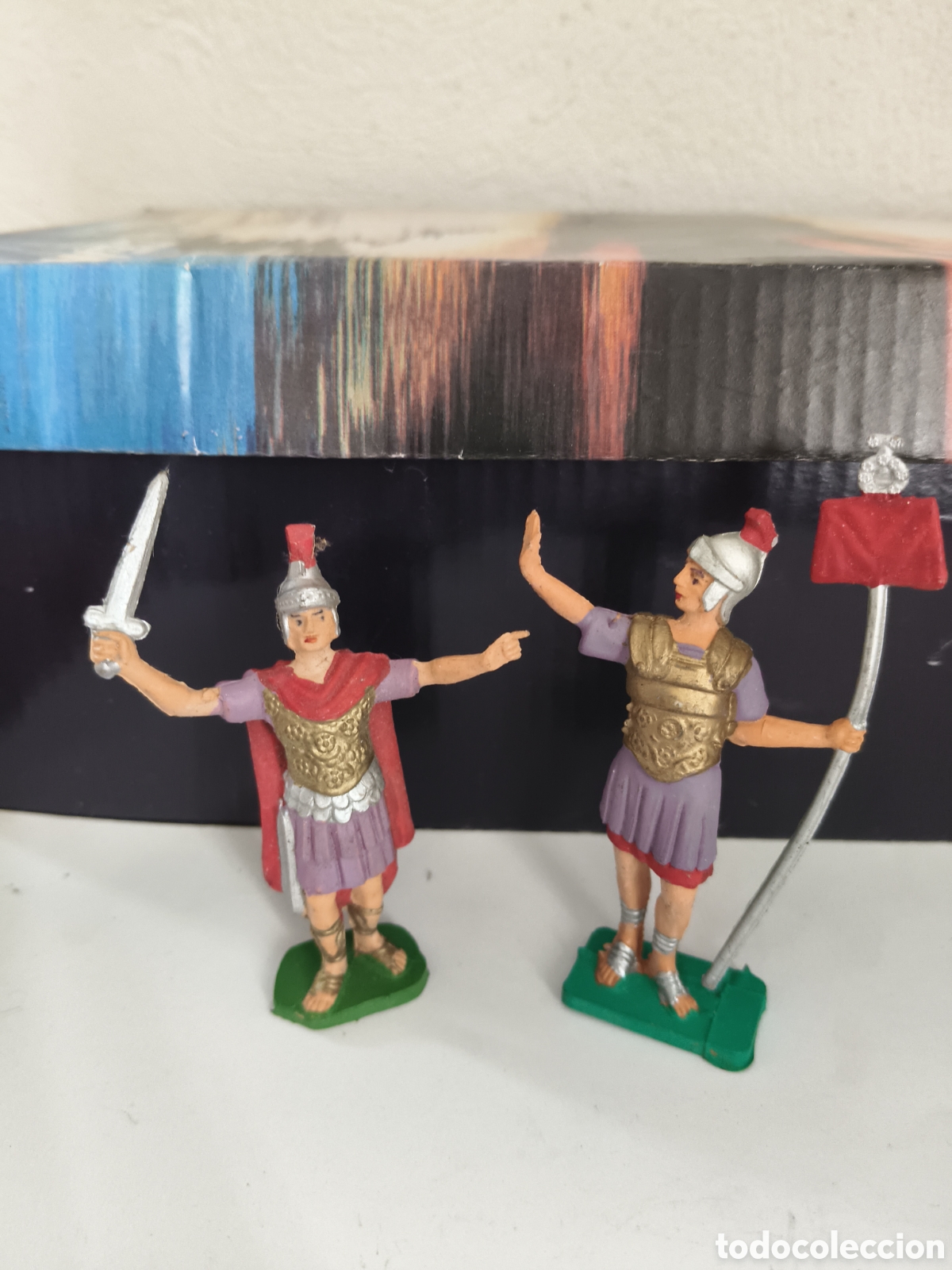 Figuras de Pres&eacute;pios: Soldados romanos pl&aacute;stico antiguo