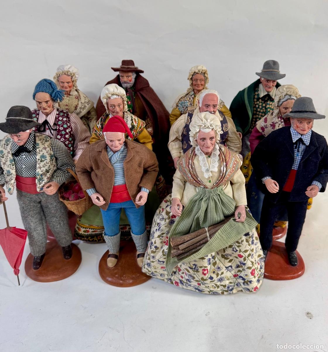 Figuras de Bel&eacute;n: Lote de 12 santones provenzales de Daniel Scaturro figuras de Bel&eacute;n de Francia