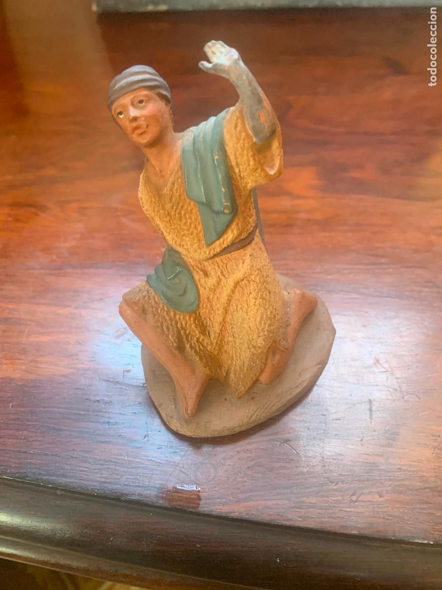 Figurines pour Cr&egrave;ches de No&euml;l: Pastor terracota firmada H Castells