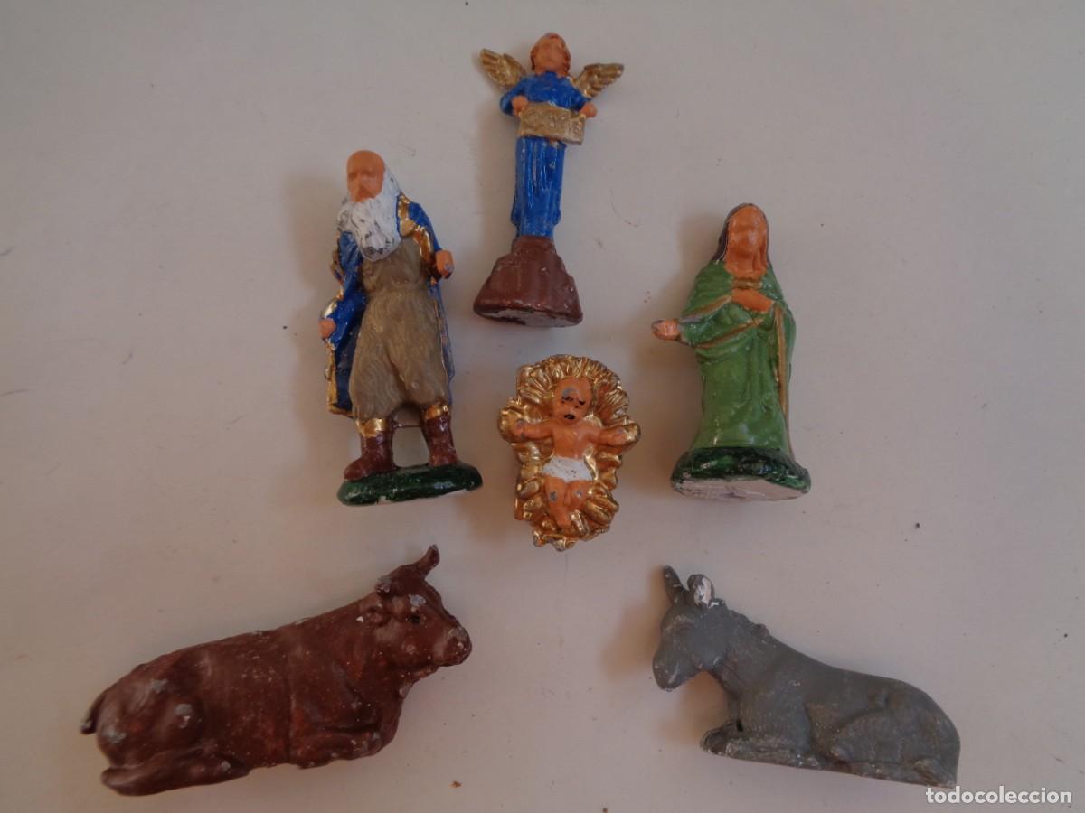 Figuras de Bel&eacute;n: LOTE DE 6 FIGURAS DEL BELEN : MISTERIO . &iexcl; DE PLOMO !!
