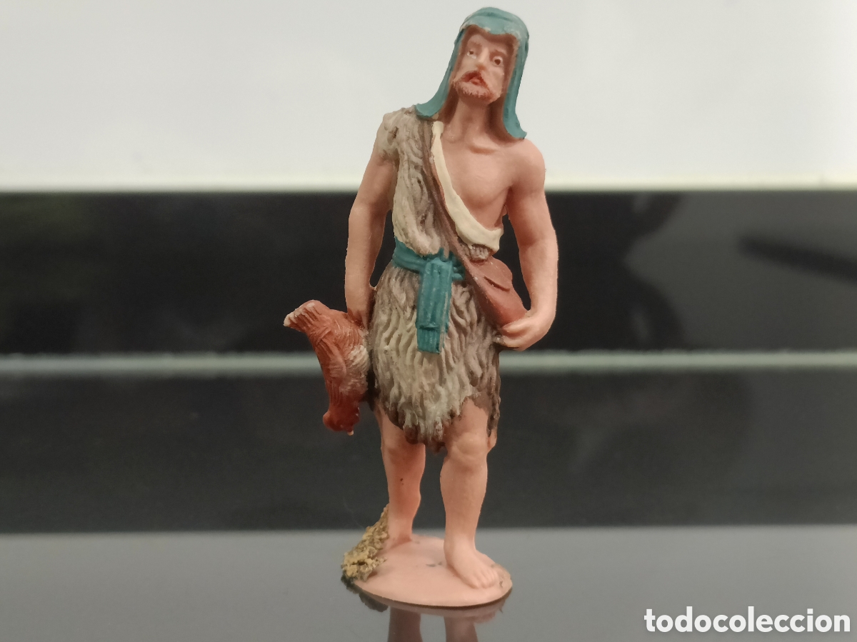 Figuras de Bel&eacute;n: Figura pastor con gallina Portal de Bel&eacute;n Navidad