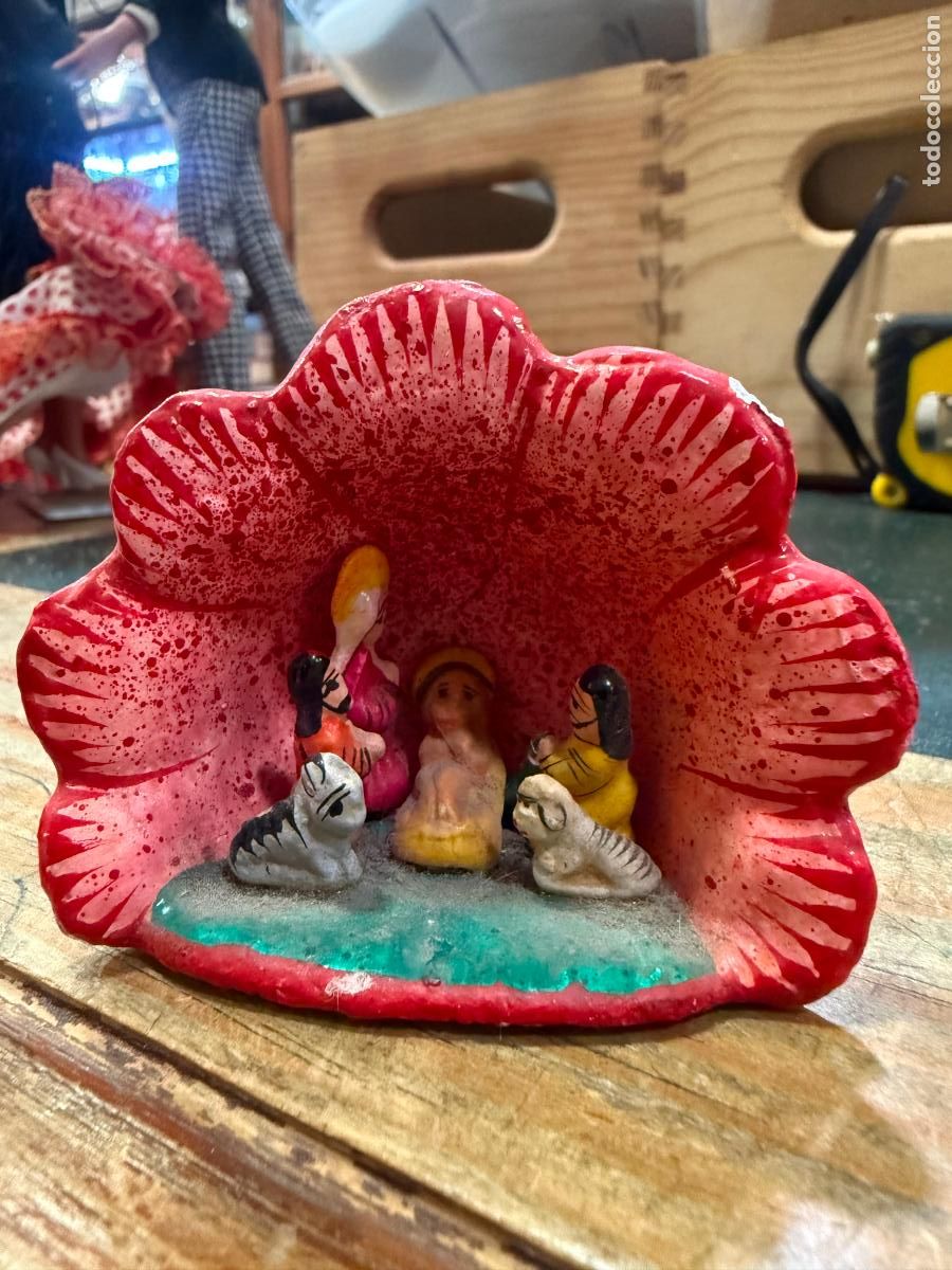 Figuras de Bel&eacute;n: NACIMIENTO MINIATURA PERUANO DE TERRACOTA O SIMILAR - MEDIDA 7X5,5 CM