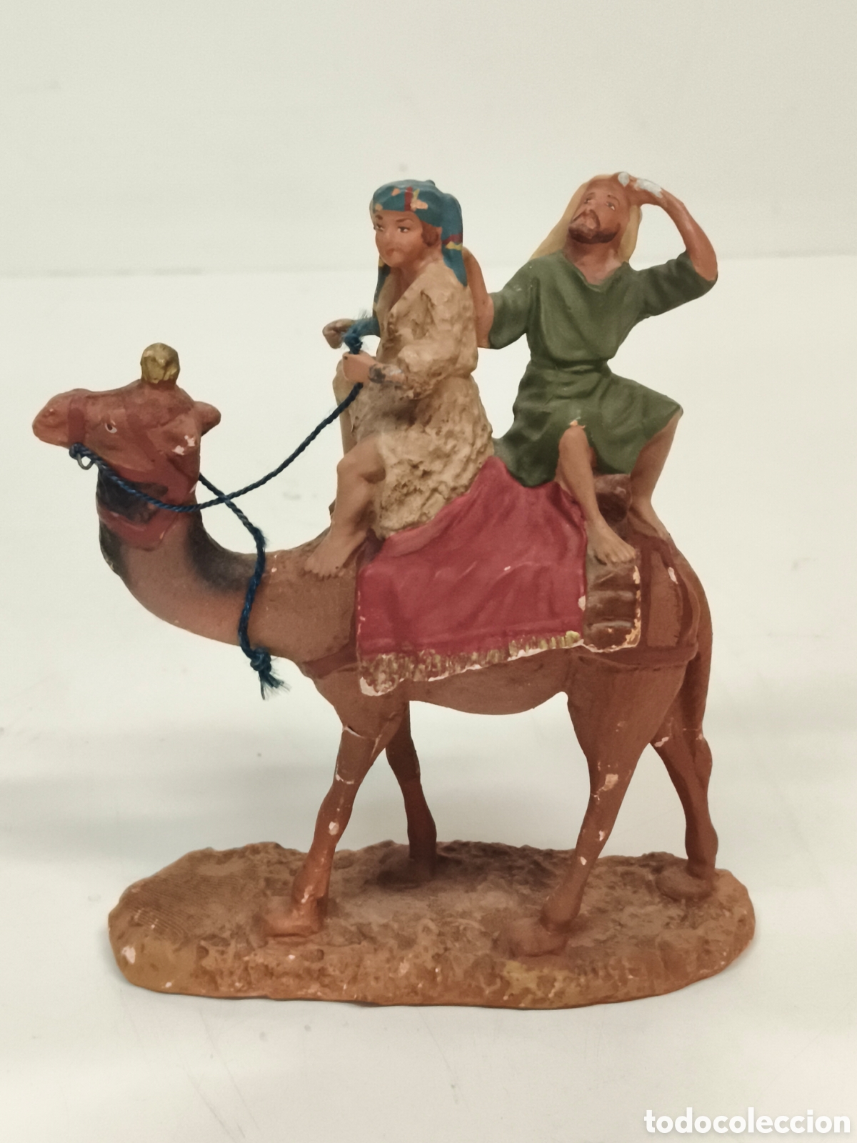 Figuras de Bel&eacute;n: Figura de bel&eacute;n camello con dos personas